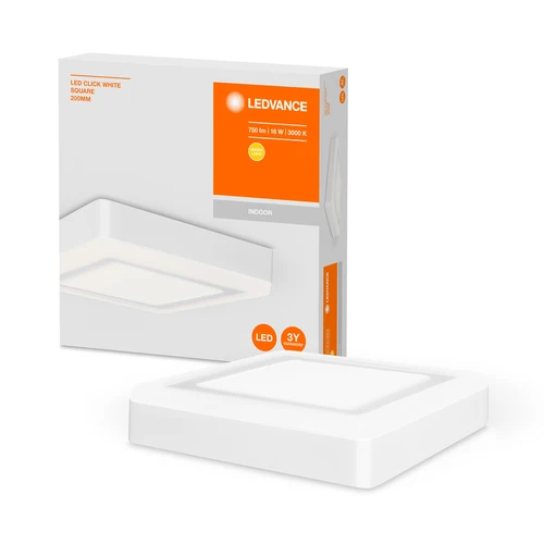 LEDVANCE LED CLICK Lampada da soffitto bianca SQ 20cm 15 W