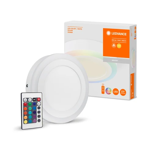 LEDVANCE LED Colore + Bianco, lampada da parete e soffitto, alluminio, 19 W