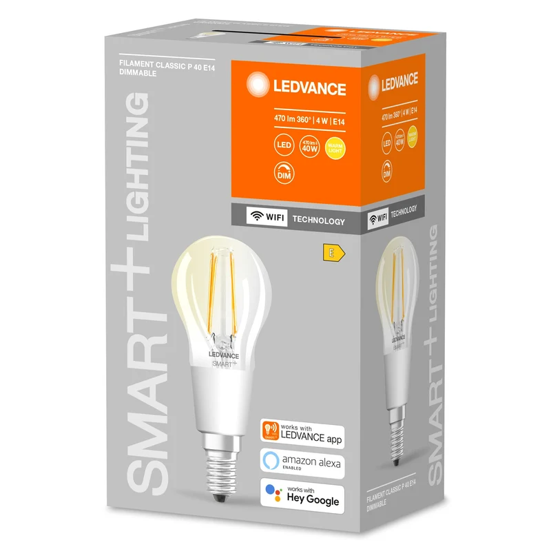LEDVANCE Wifi SMART+ Lampada dimmerabile 4W / 2700K Bianco caldo E14