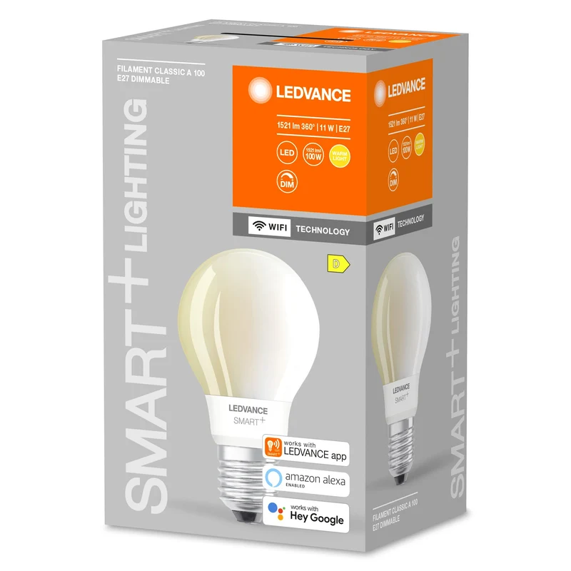 LEDVANCE Wifi SMART+ Classica A Lampadina dimmerabile (ex 100W) 11W / 2700K Bianco caldo E27