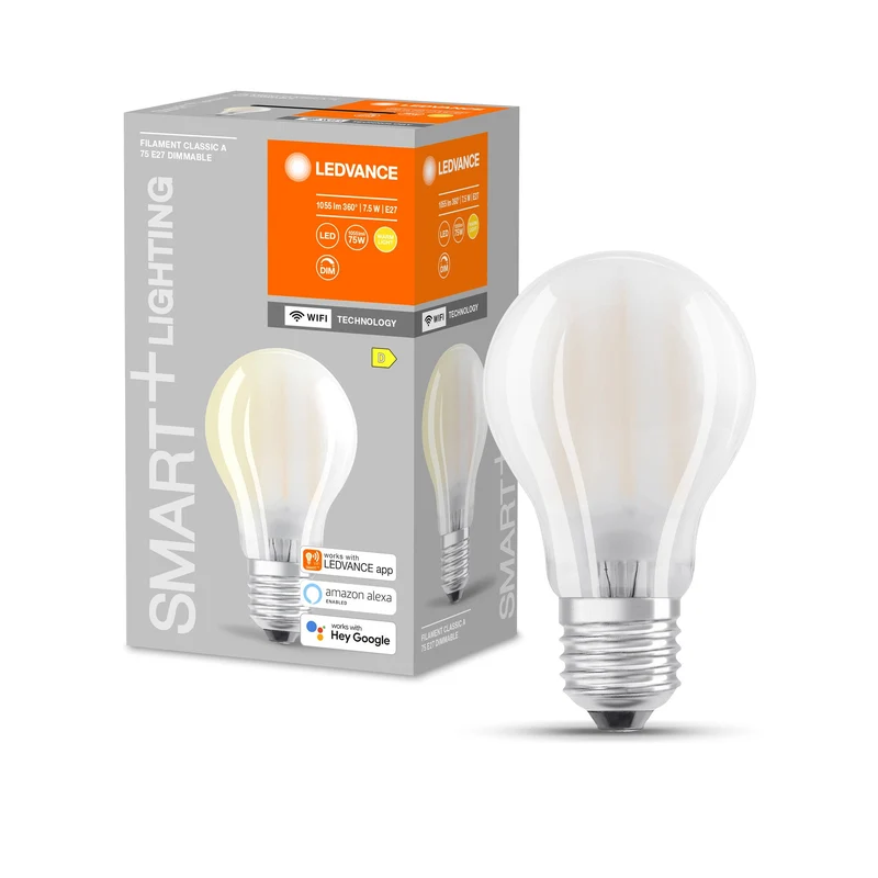 LEDVANCE Wifi SMART+ LED Lampada dimmerabile 7,5W / 2700K Bianco caldo E27