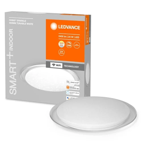 LEDVANCE Wifi SMART+ ORBIS SPARKLE LED lampada da soffitto 46cm bianco regolabile 24W / 2700-6500K