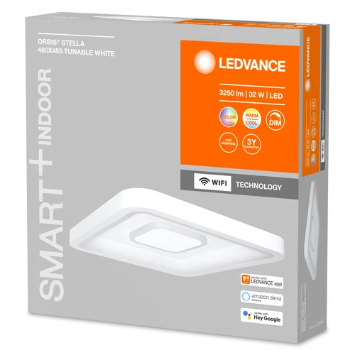 LEDVANCE Wifi SMART+ ORBIS STELLA LED RGBW lampada da soffitto multicolore 48,5x48,5cm Bianco regolabile 32W / 2700-6500K