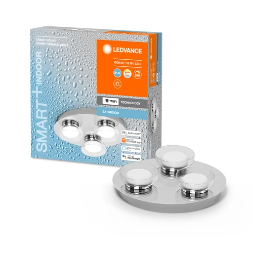 LEDVANCE Wifi SMART+ ORBIS ROUND LED Lampada da soffitto bagno 30cm Regolabile bianco 18W / 3000-6500K