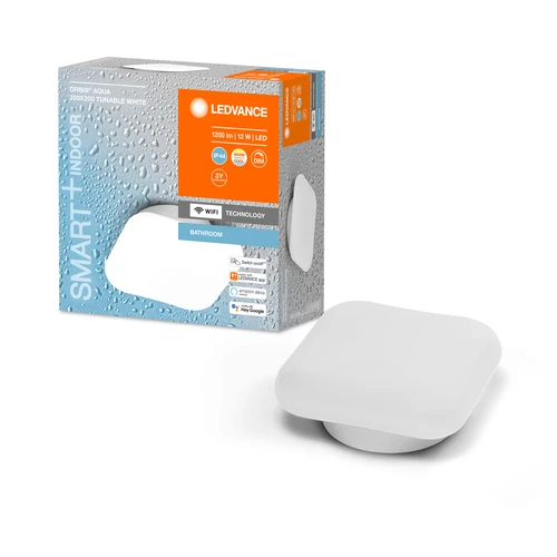LEDVANCE Wifi SMART+ ORBIS LED AQUA Lampada da soffitto per bagno 20x20cm Bianco regolabile 12W / 3000-6500K