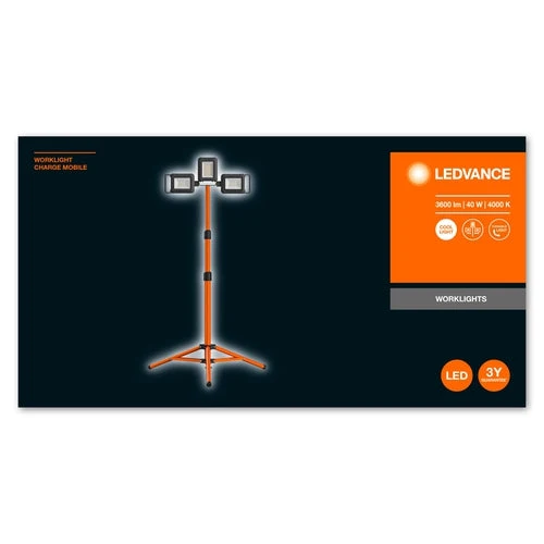 LEDVANCE LAMPADA DA LAVORO CARICABATTERIE PORTATILE Faretto 1x30W 2x5W / 4000K