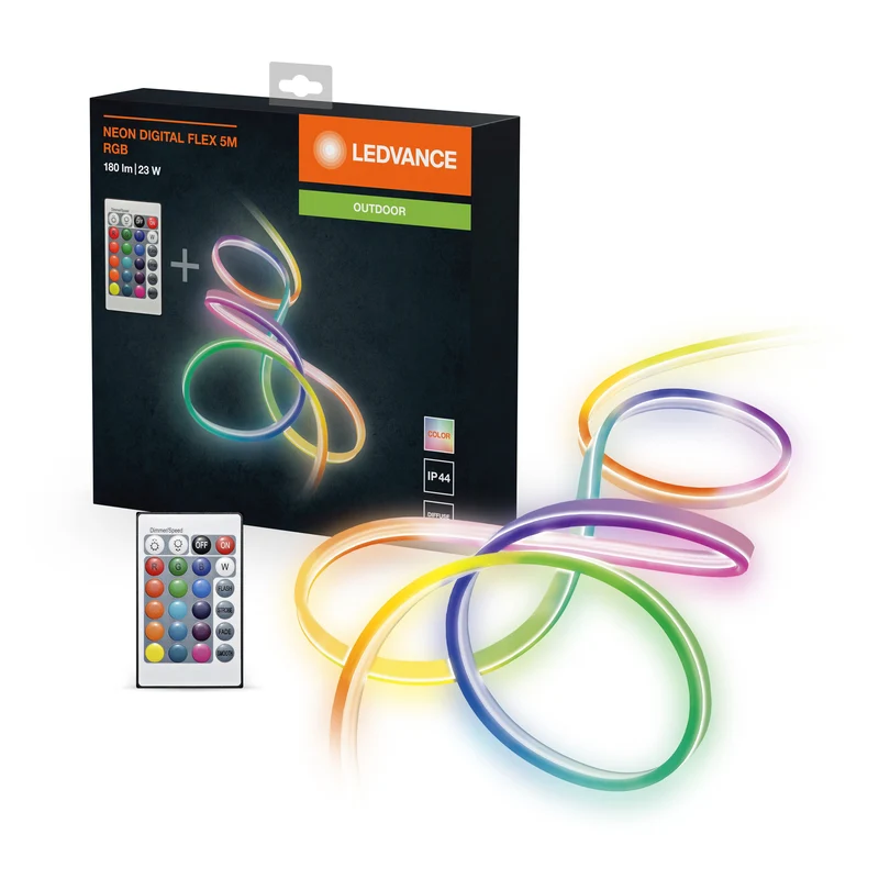 LEDVANCE NEON DIGITALE Flex striscia LED da esterno RGB con telecomando 23W 5m