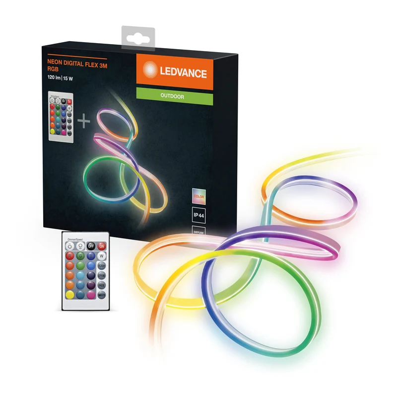 LEDVANCE NEON DIGITALE Flex esterno LED striscia luminosa RGB con telecomando 15W 3m