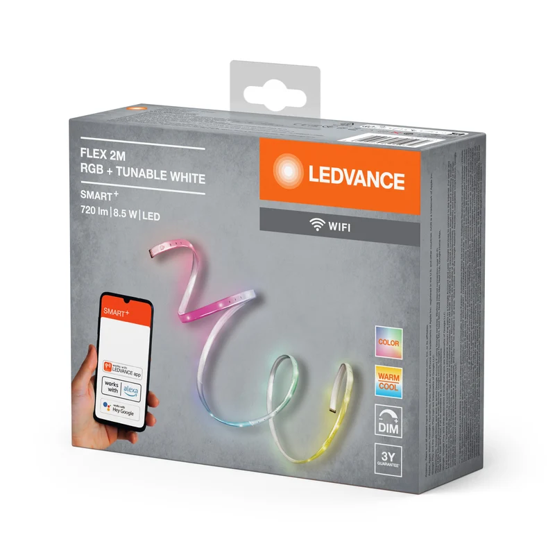LEDVANCE Wifi SMART+ Flex LED striscia luminosa RGBW multicolore set base 2m