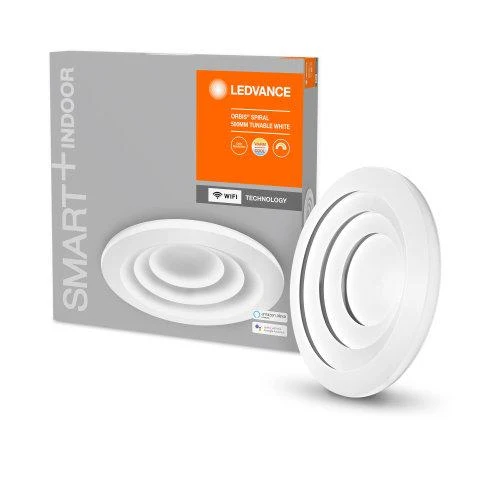LEDVANCE Wifi SMART+ Orbis Spiral LED Lampada da soffitto regolabile bianco 50cm 32W / 3000-6500K grigio
