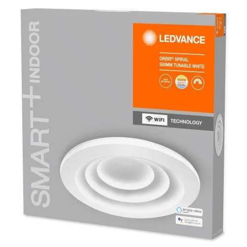 LEDVANCE Wifi SMART+ Orbis Spiral LED Lampada da soffitto regolabile bianco 50cm 32W / 3000-6500K grigio