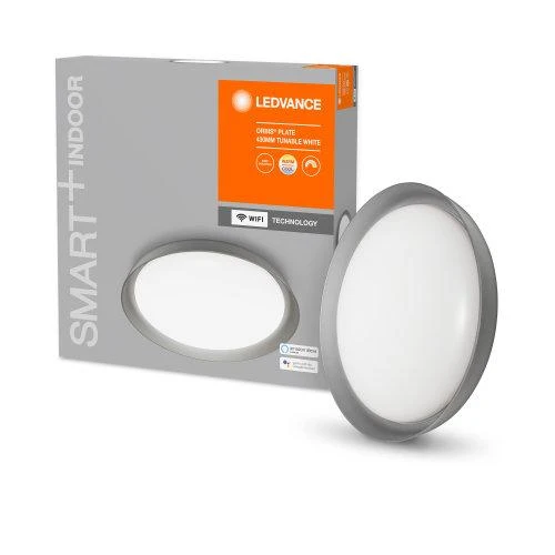 LEDVANCE Wifi SMART+ Orbis Piastra LED Lampada da soffitto regolabile bianco 43cm 24W / 3000-6500K grigio