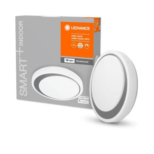 LEDVANCE Wifi SMART+ Orbis Moon LED Lampada da soffitto regolabile bianco 48cm 32W / 3000-6500K grigio