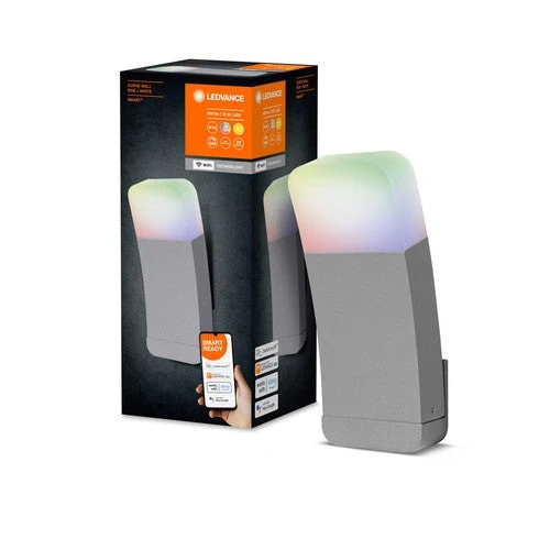 LEDVANCE Wifi SMART+ Applique LED Curve da Esterno RGBW multicolore 9W grigio chiaro