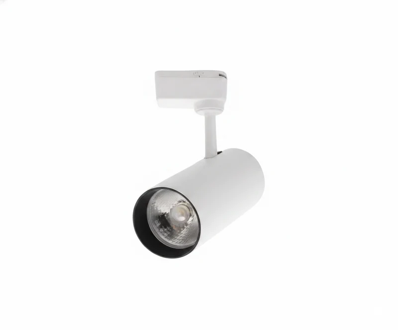 Spot LED Proyector para Riel 30W Luz Cálida Profesional Cuerpo Blanco