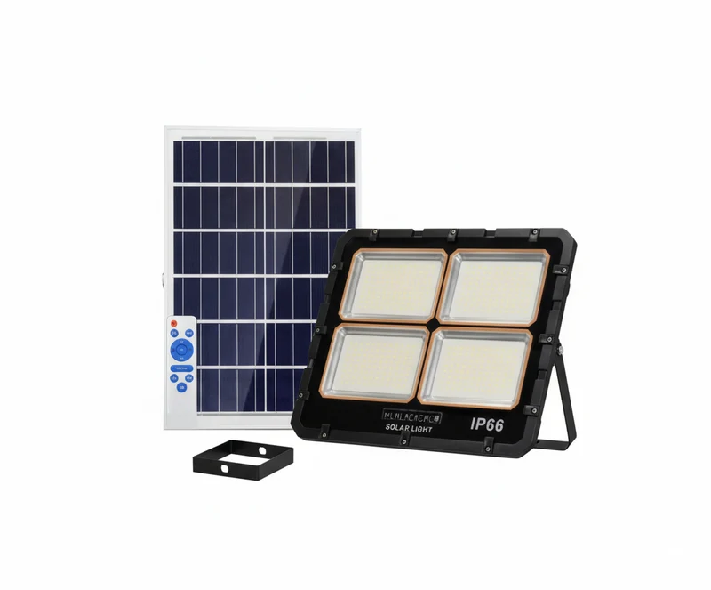 Reflector Solar LED 800W Protección IP66 y Control Remoto