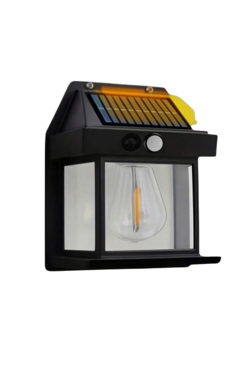 Aplique Solar Casita Farol Vintage LED de Filamento con Sensor