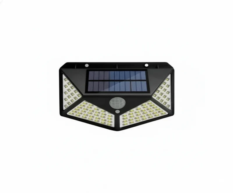 Aplique Solar Tipo Murciélago Foco LED con Sensor de Movimiento Exterior