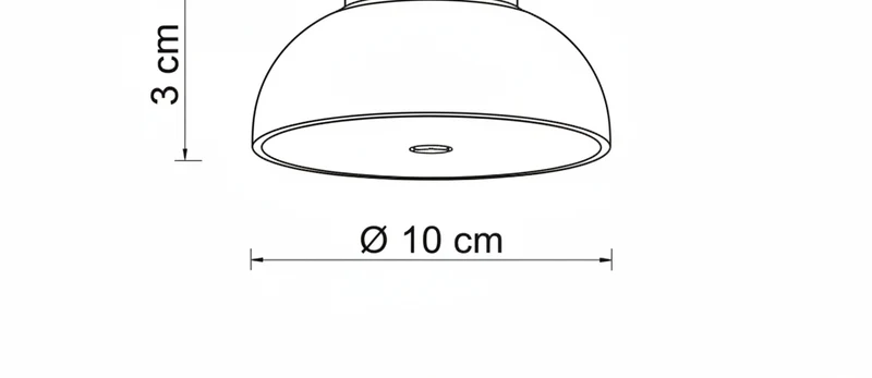 Base rotonda 1 punto luce 10cm