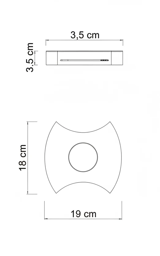 Tanya applique/lampada da soffitto 19cm