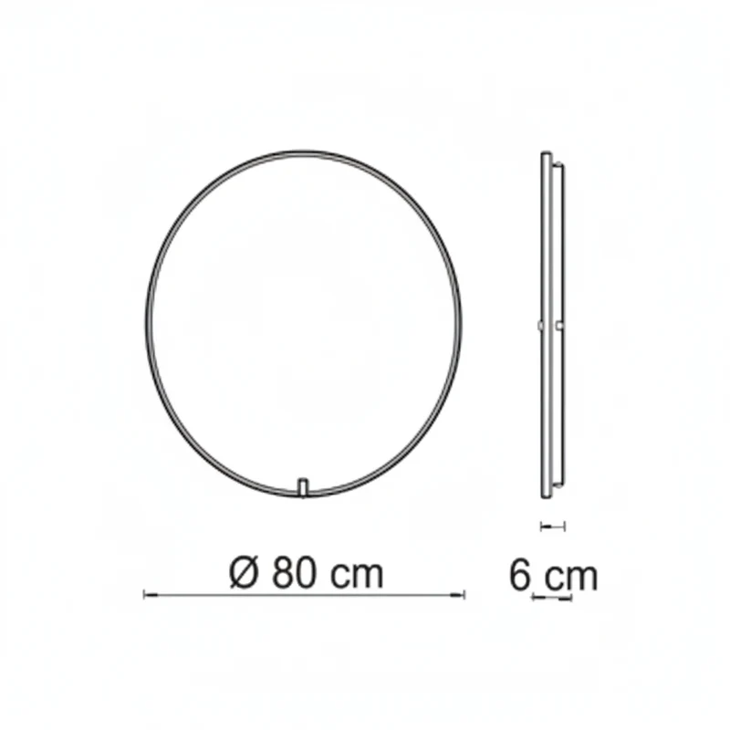 Nairobi applique/lampada da soffitto nera Ø80cm