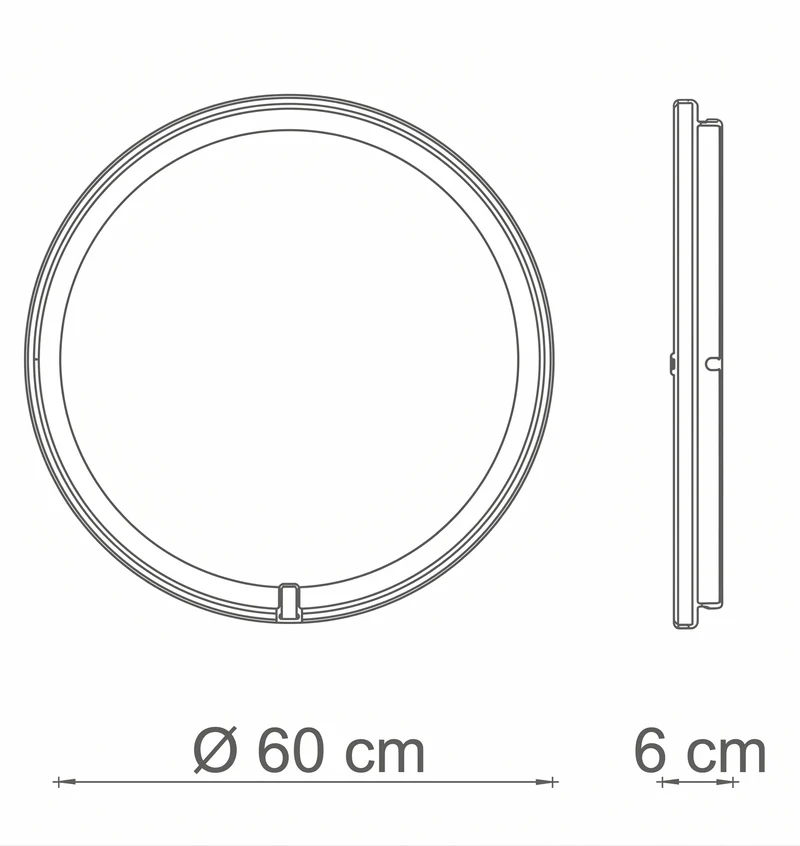 Nairobi applique/lampada da soffitto bianco Ø60cm