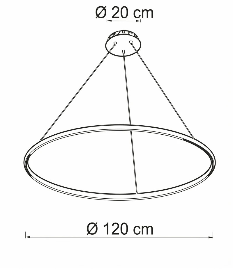 Nairobi sospensione bianca Ø 120cm