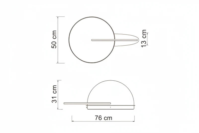 Virginia plafoniera 76cm