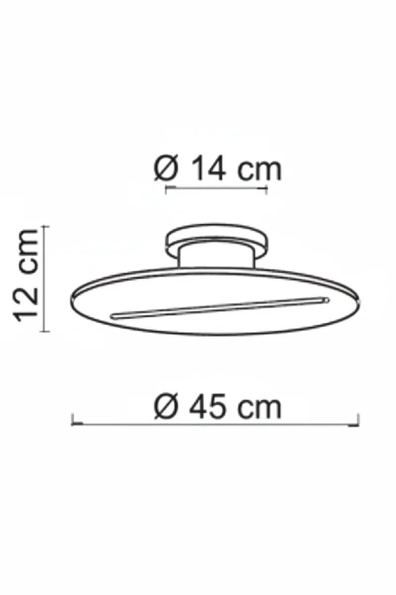 Roi plafoniera Ø45cm nero
