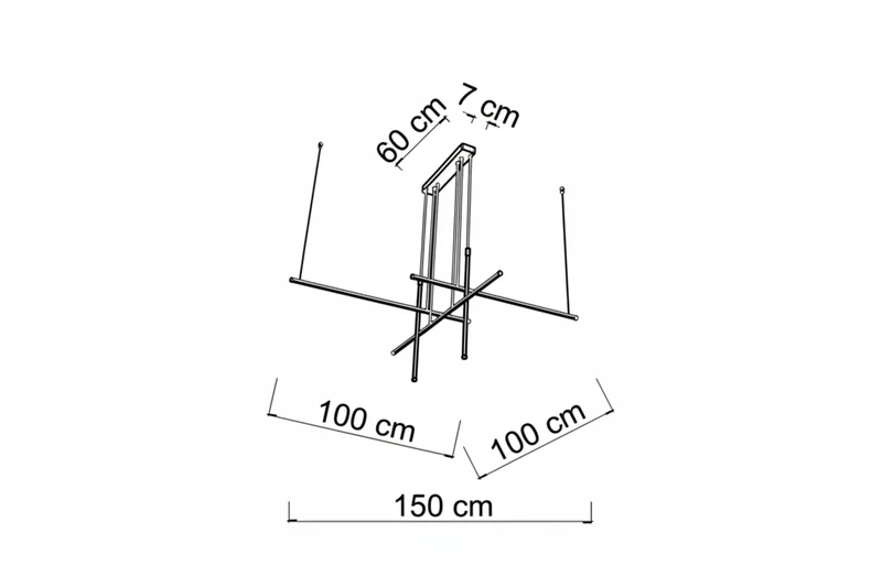 Jia sospensione oro 150cm