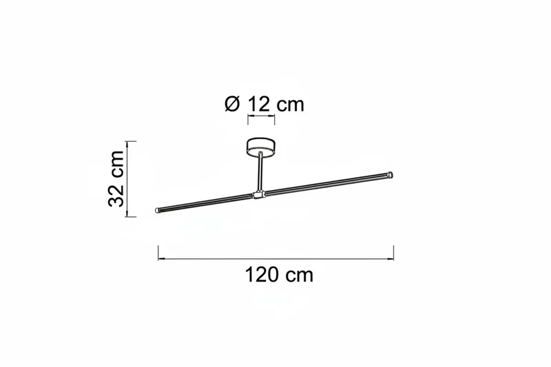 Jia plafoniera oro 120cm