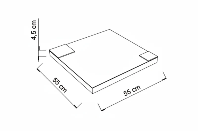 Brux lampada da parete/soffitto 55x55cm