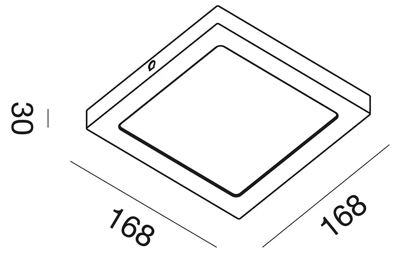 Square Medium lampada da soffitto 168cm
