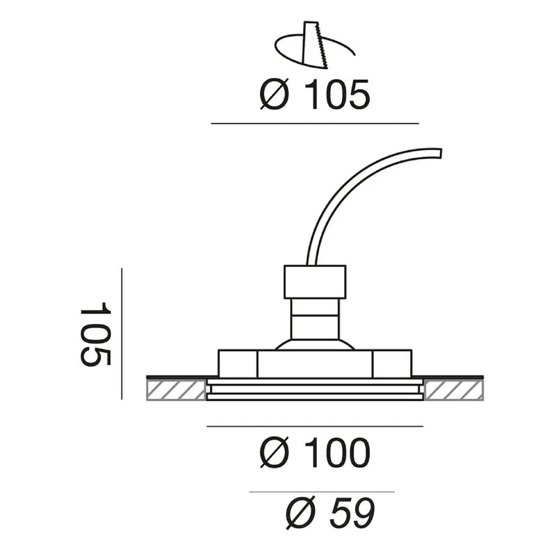 AuraLight faretto Ø100