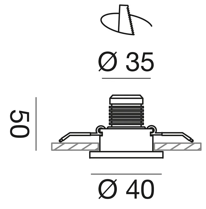 LuxPoint faretto incasso Ø40