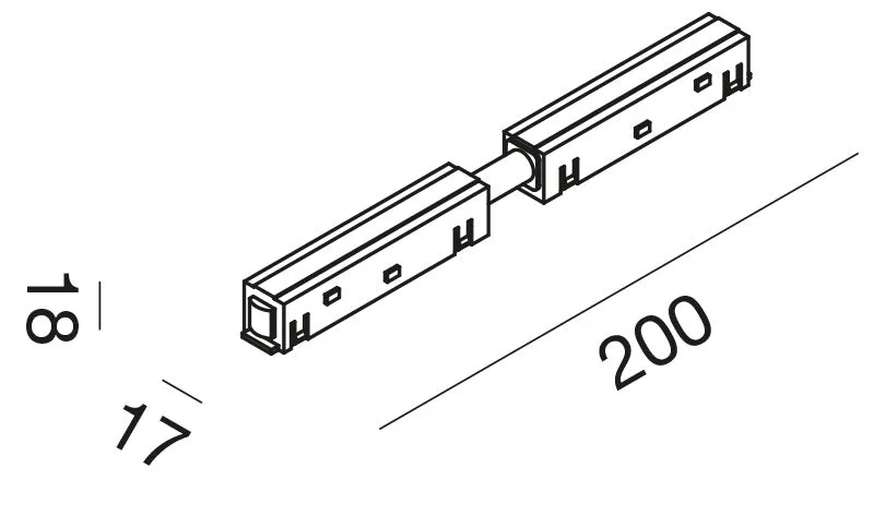 Accessori binario per proiettori 48Vdc
