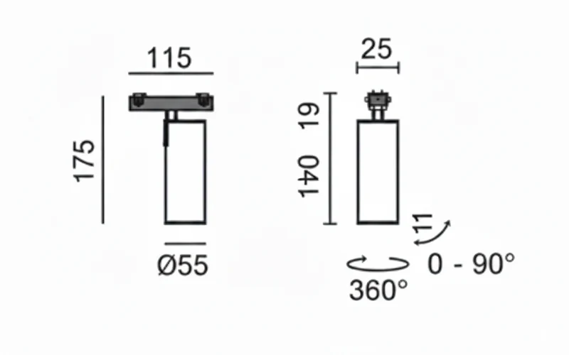 Vesper faretto Ø55