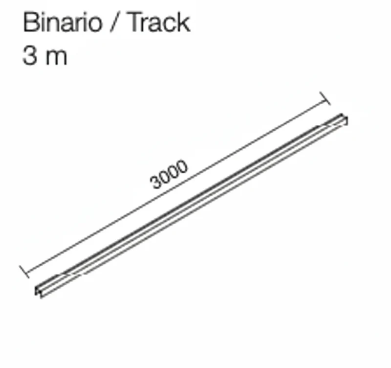 LinearTrack Pro-Lite 3m Binario decorativo 48Vdc