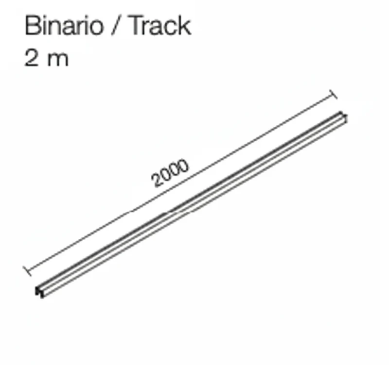 LinearTrack Pro-Lite 2m Binario decorativo 48Vdc