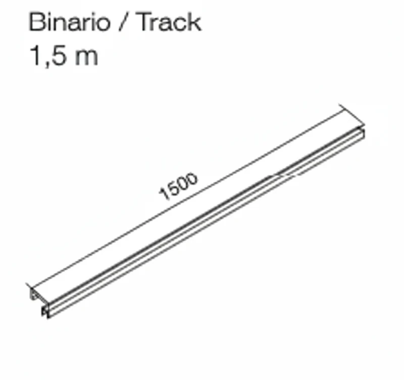 LinearTrack Pro-Lite 1.5m Binario decorativo 48Vdc