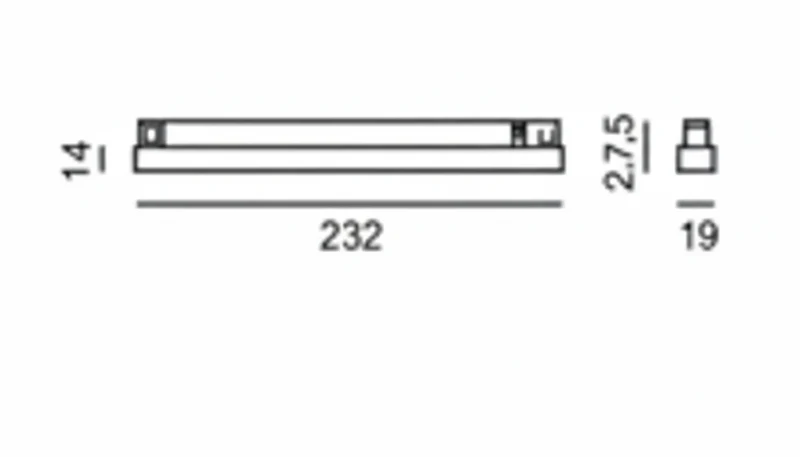 LINEA-X Matrix faretto 232mm