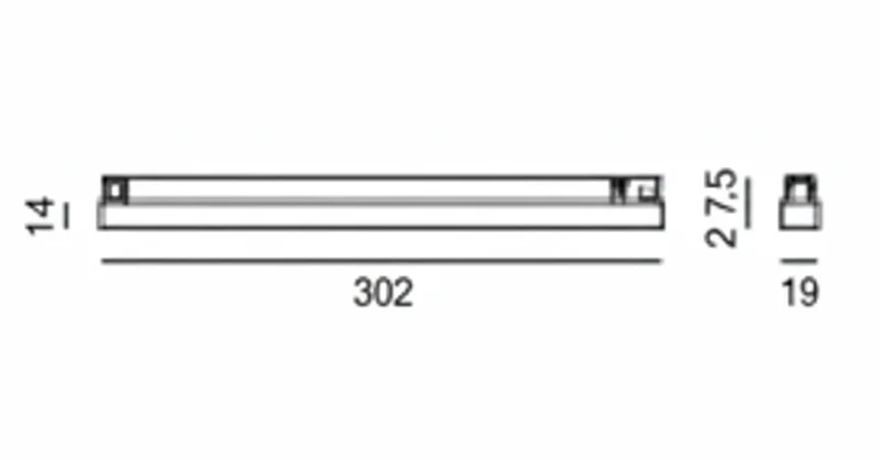 LINEA-X faretto 302mm