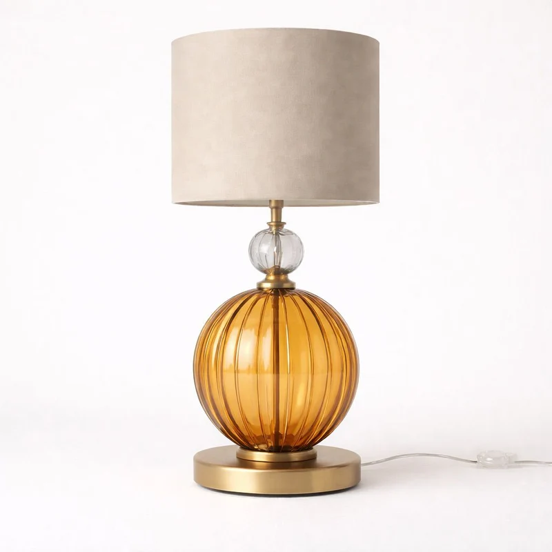 Aura ambra lampada da tavolo