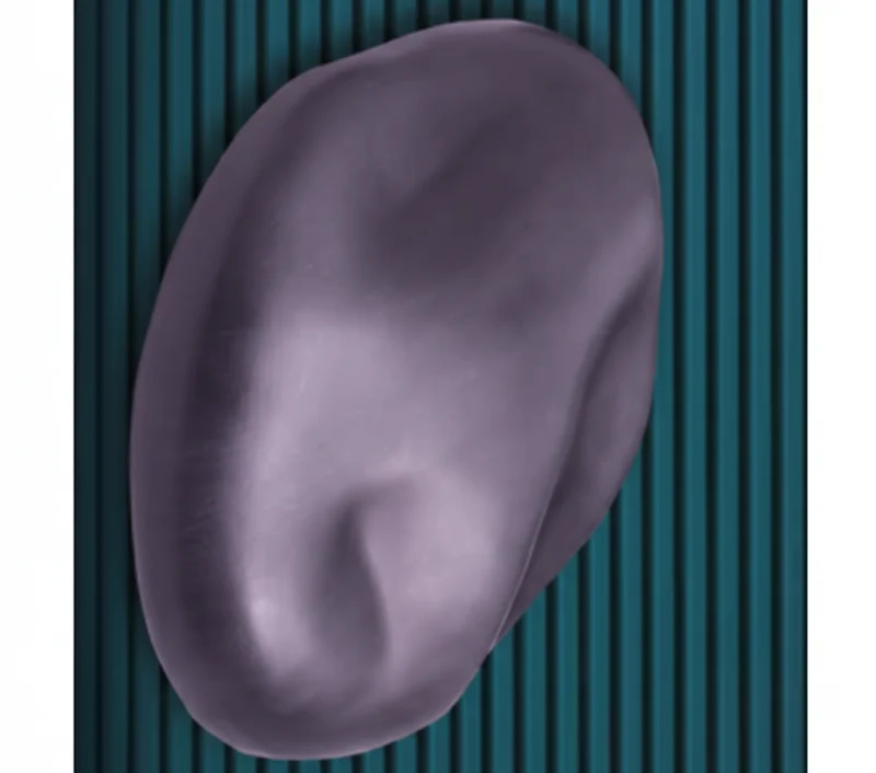 Sasso grande viola scultura 45x35cm