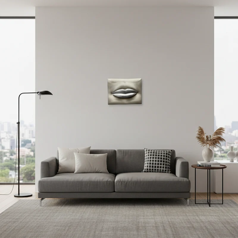 Baciami big quadro argento L 98 H 50 cm