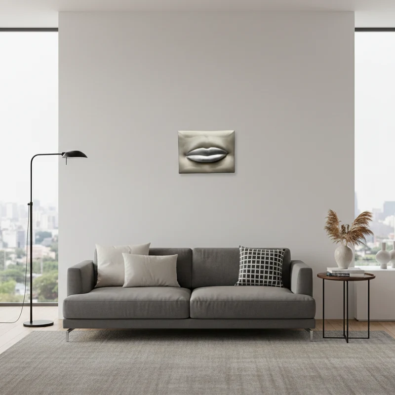 Baciami small quadro argento L 31,5 H 23,5