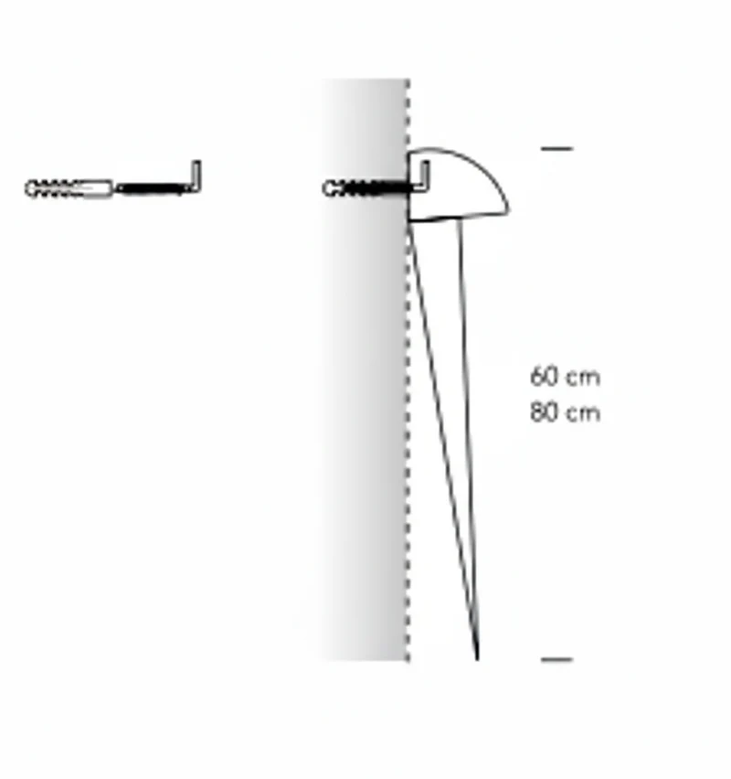 Chiodo wall big scultura Ø 17 H 80 cm
