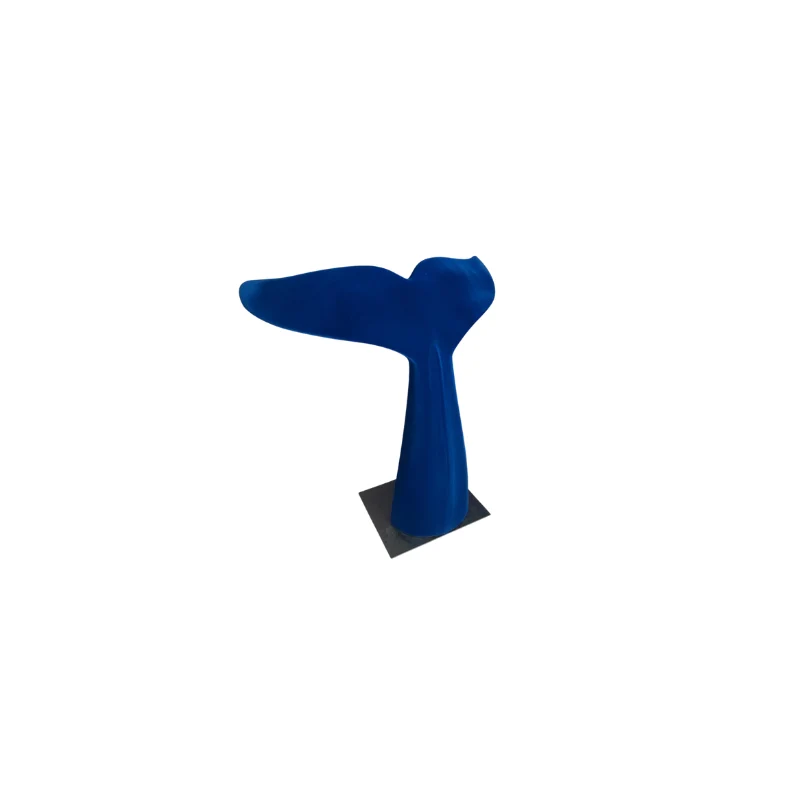 Corsaro scultura blu petrolio L140 H120cm