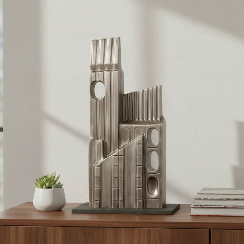 Metropolis 02 scultura champagne L 22 H 50cm