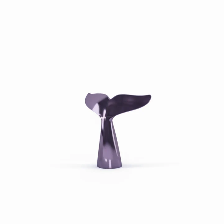 Moby small scultura viola L 31 H 32cm